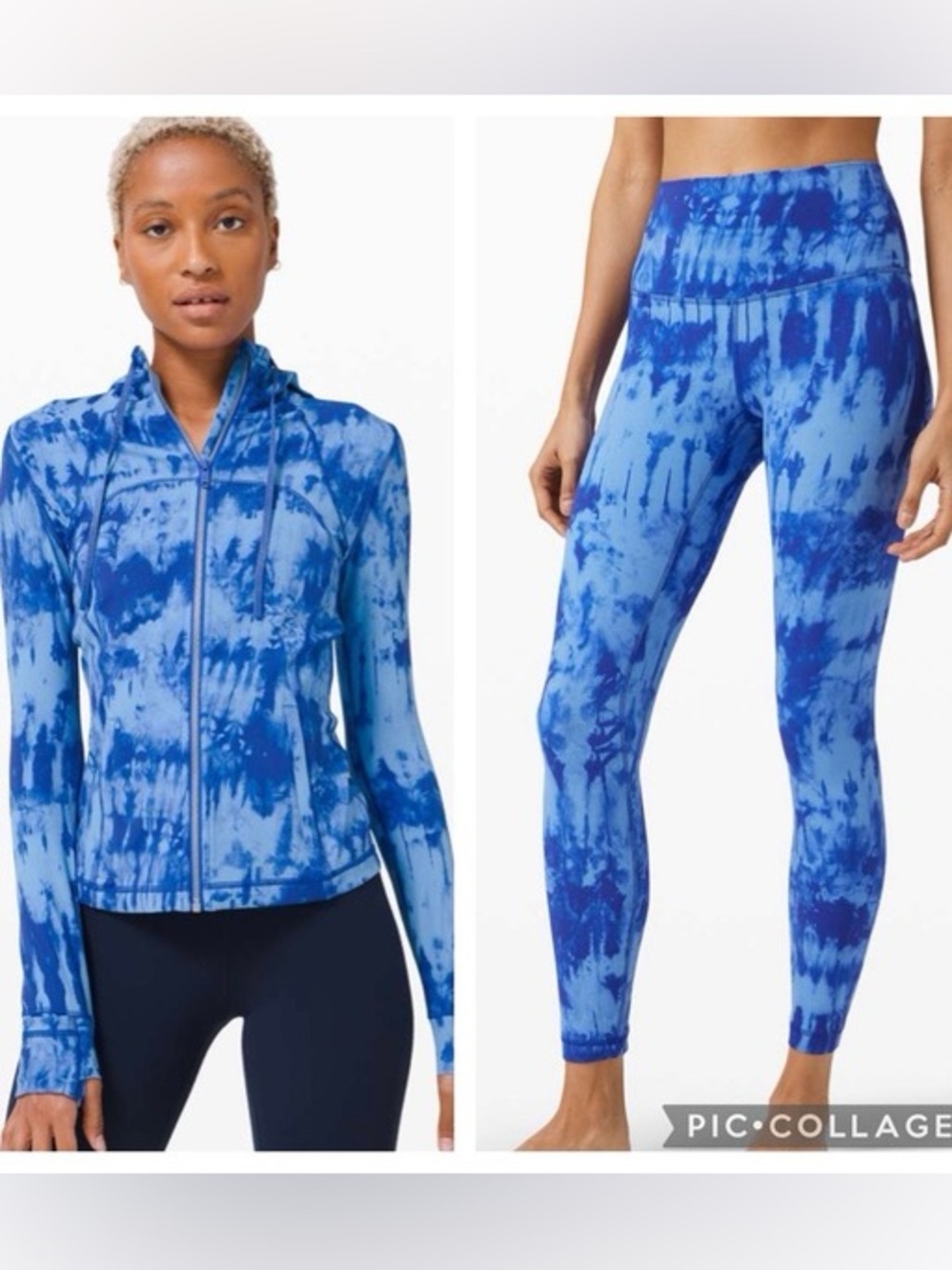 Lululemon 4 piece set blue multi coloured size 2&6
